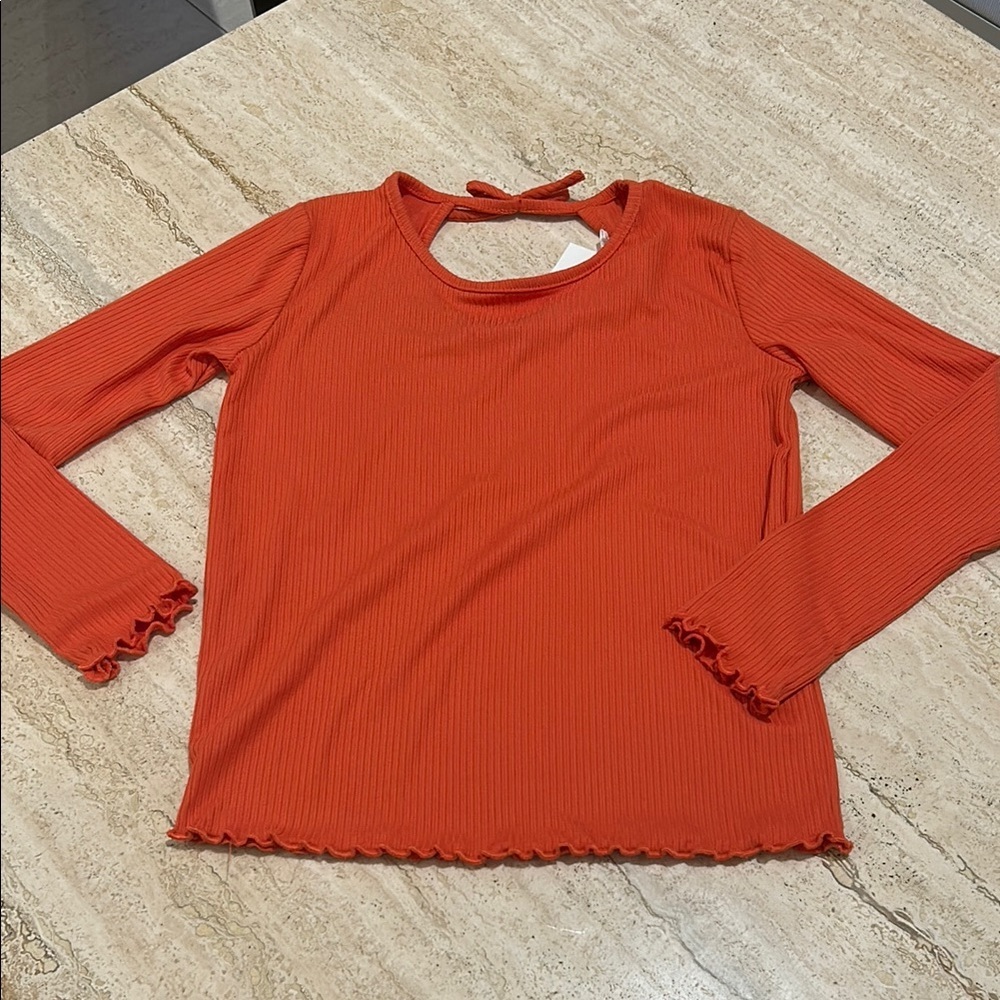 4 for 20$ / 🆕 NWT Caution to the Wind Orange Long Sleeve Top size 8 years